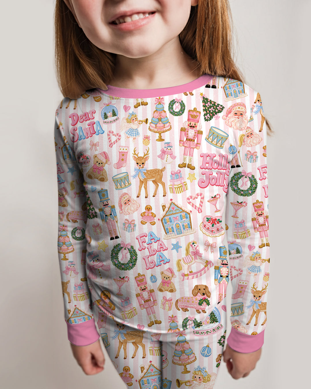 Preppy Christmas Bamboo Two Piece Long Sleeve Pajama Set