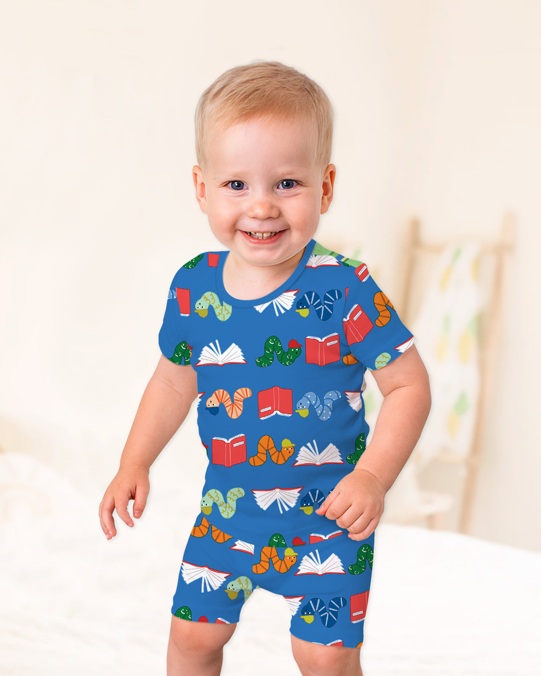 Schlafanzug-Set zweiteilig, kurze Ärmel, kurze Hose, Bambus