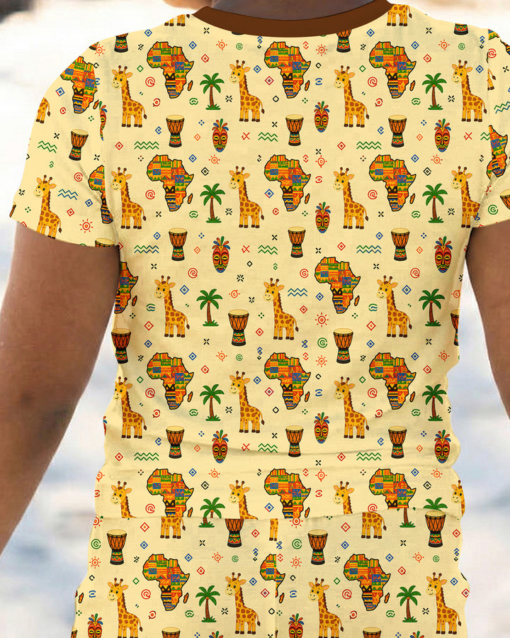 Zweiteiliges, kurzärmliges Pyjama-Set mit Marienkäfern