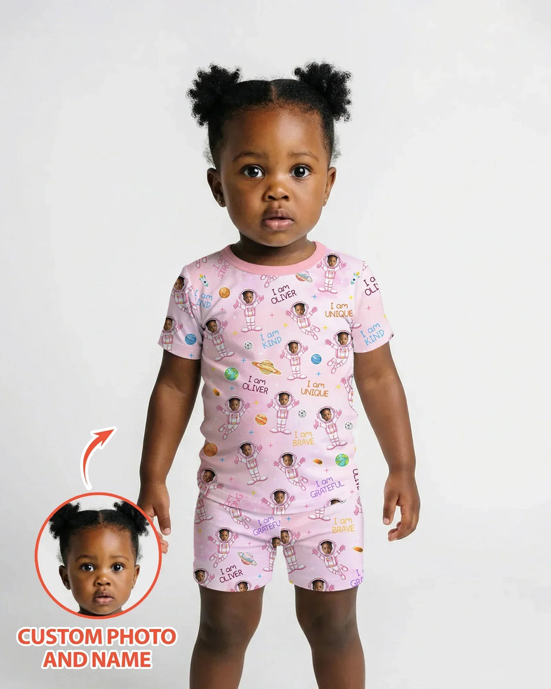 Zweiteiliges, kurzärmliges Pyjama-Set mit Marienkäfern