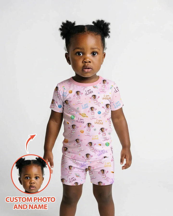 Zweiteiliges, kurzärmliges Pyjama-Set mit Marienkäfern