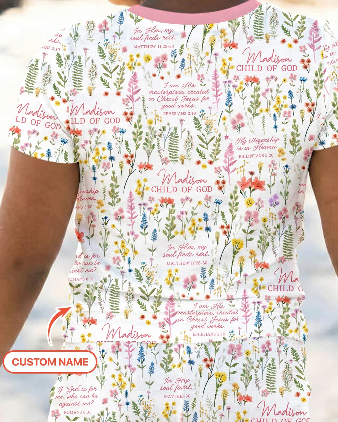 Zweiteiliges, kurzärmliges Pyjama-Set mit Marienkäfern