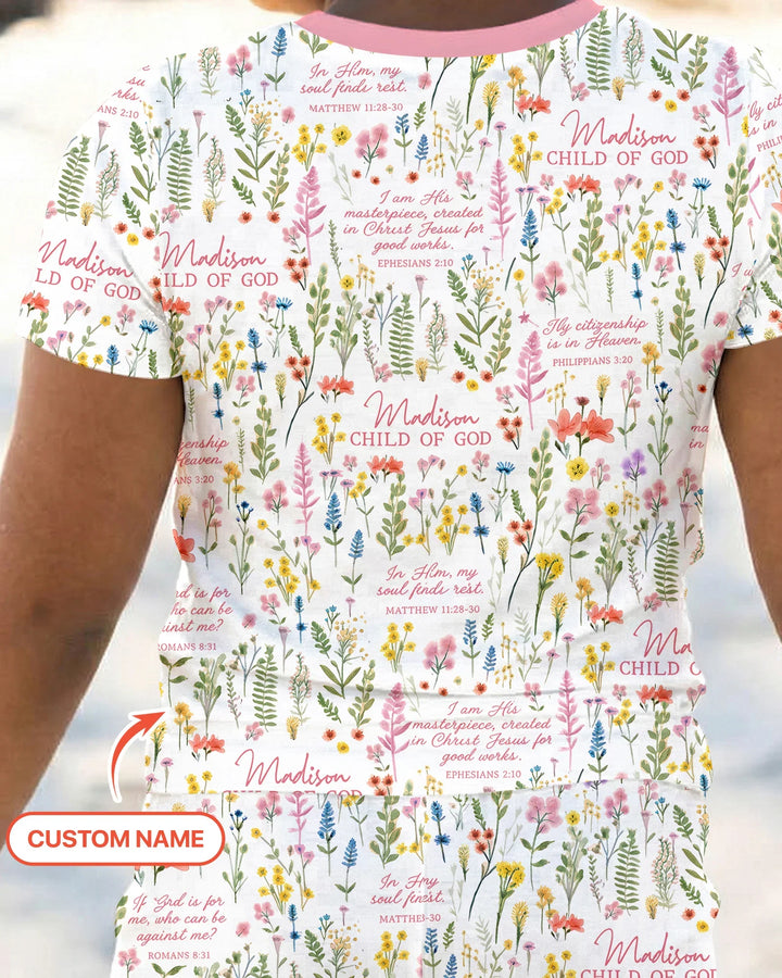 Zweiteiliges, kurzärmliges Pyjama-Set mit Marienkäfern