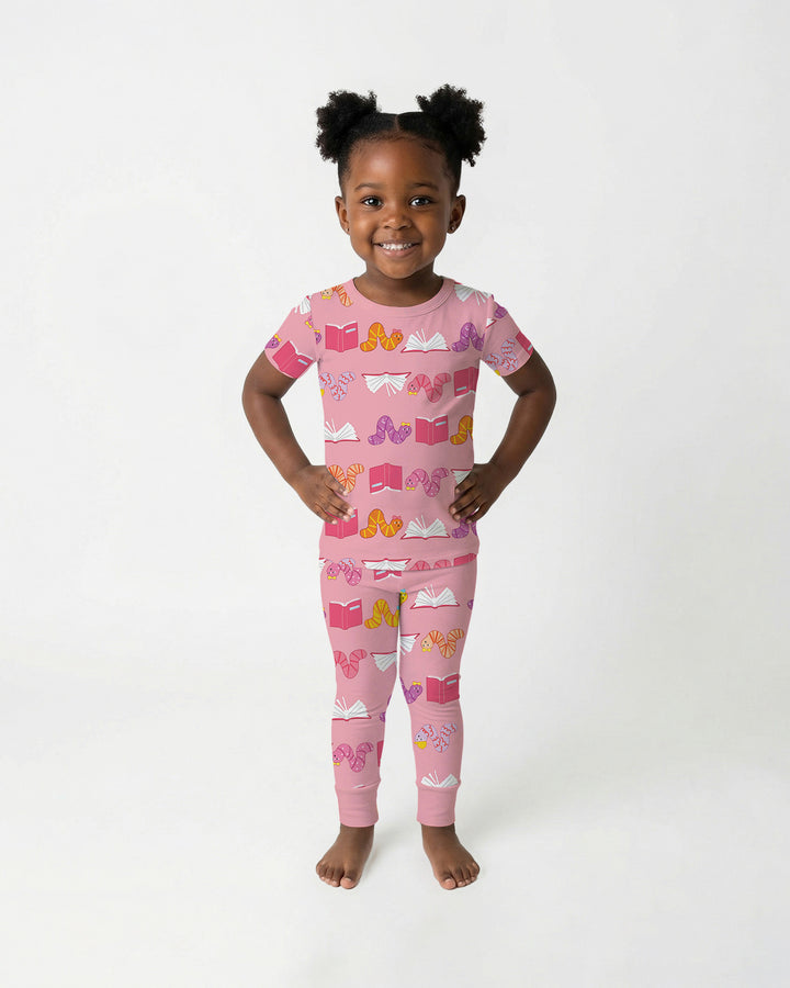 Zweiteiliges, kurzärmliges Pyjama-Set mit Marienkäfern