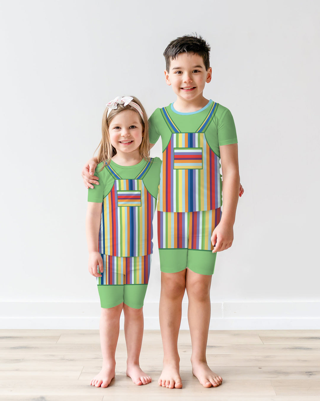 Schlafanzug-Set zweiteilig, kurze Ärmel, kurze Hose, Bambus