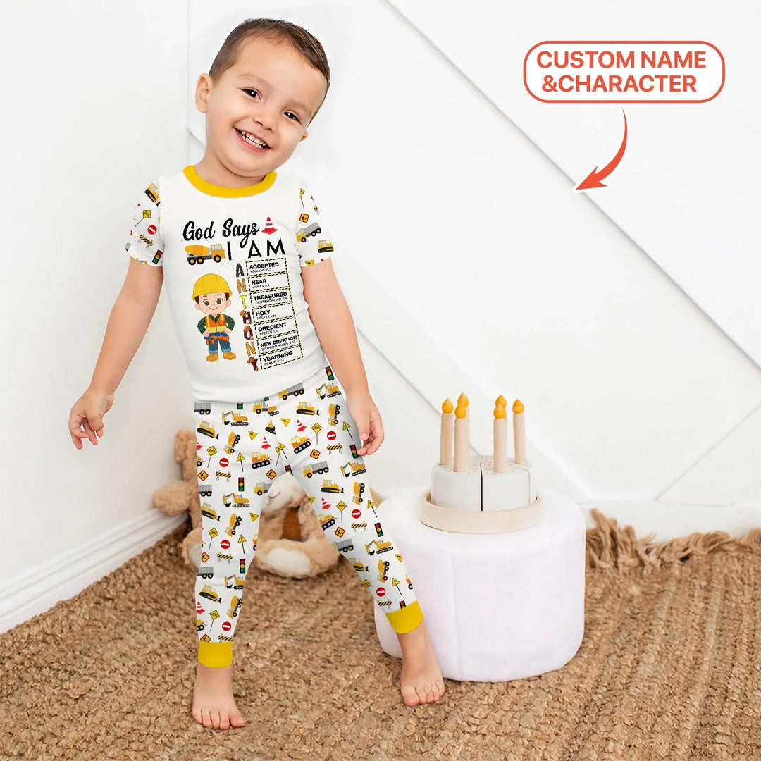 Zweiteiliges, kurzärmliges Pyjama-Set mit Marienkäfern