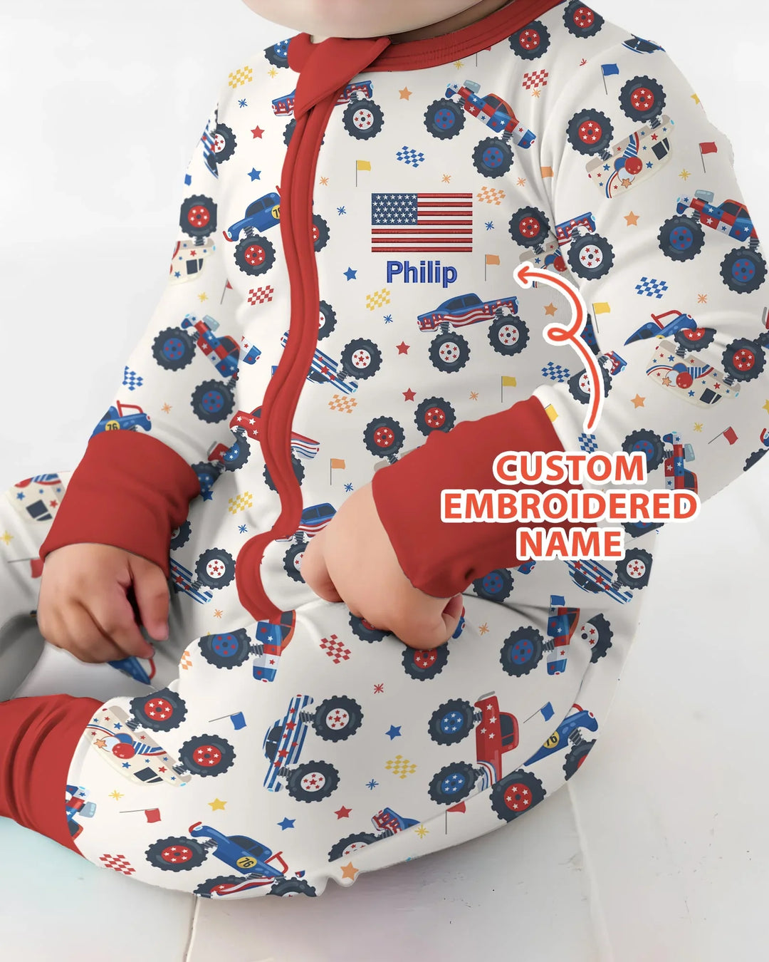 Gerippte Babykleidung mit individuellem Foto - Weich &amp; Skizzenhaft