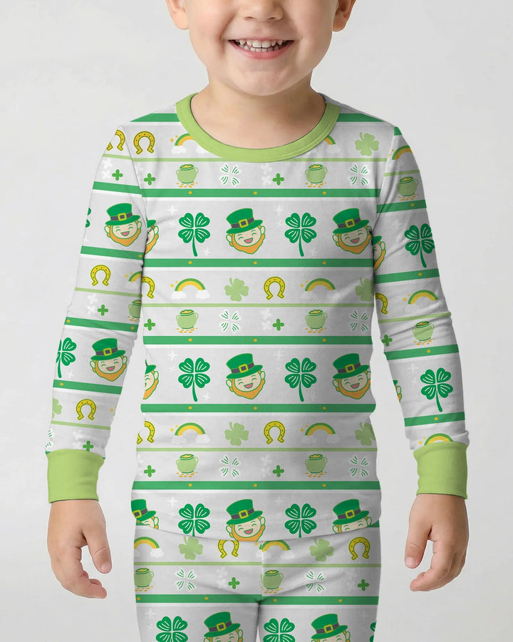 Zweiteiliges Langarm-Pyjama-Set mit Sommerfrüchten