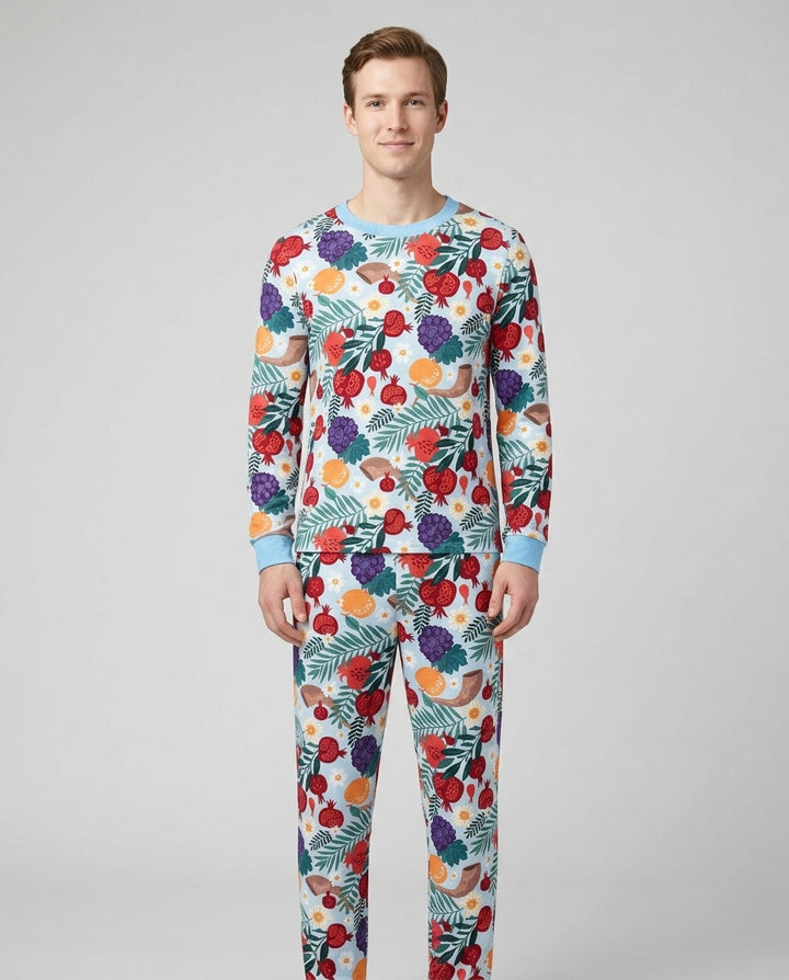 Pomegranate Blessings Night Family Matching Bamboo Men's Pajama Set