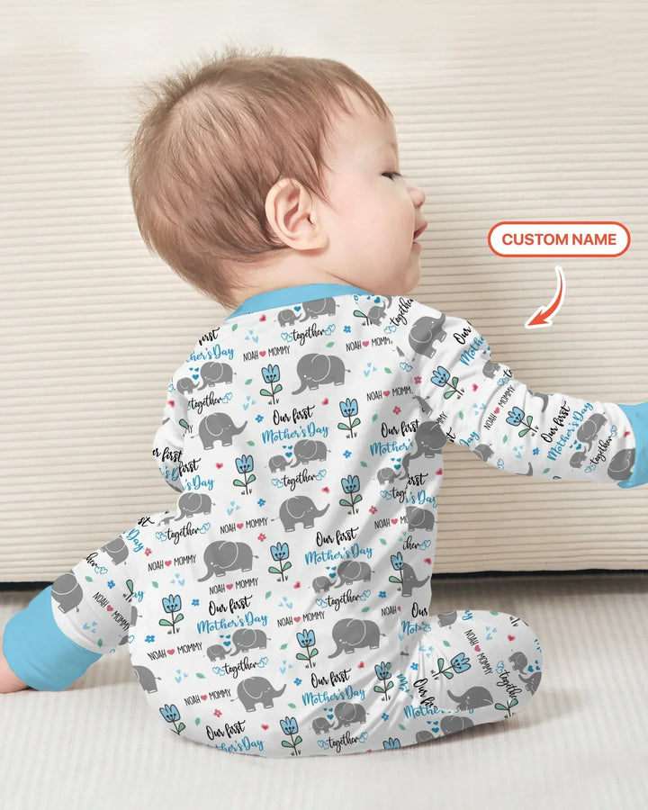 Gerippte Babykleidung mit individuellem Foto - Weich &amp; Skizzenhaft