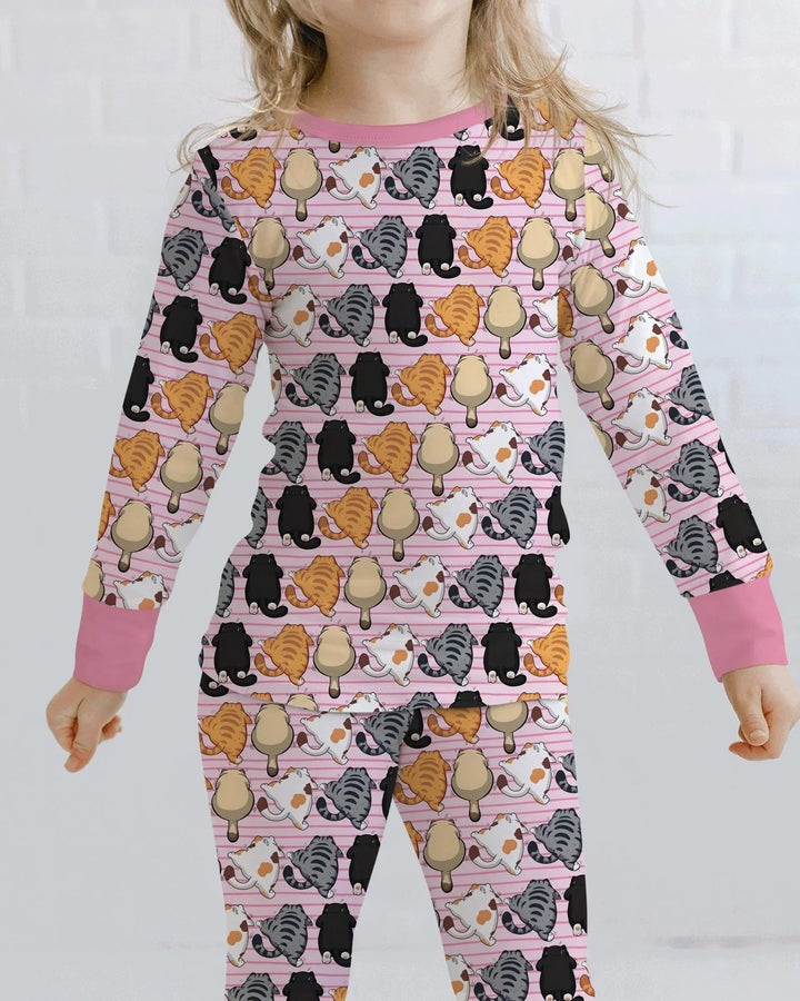 Zweiteiliges Langarm-Pyjama-Set mit Sommerfrüchten