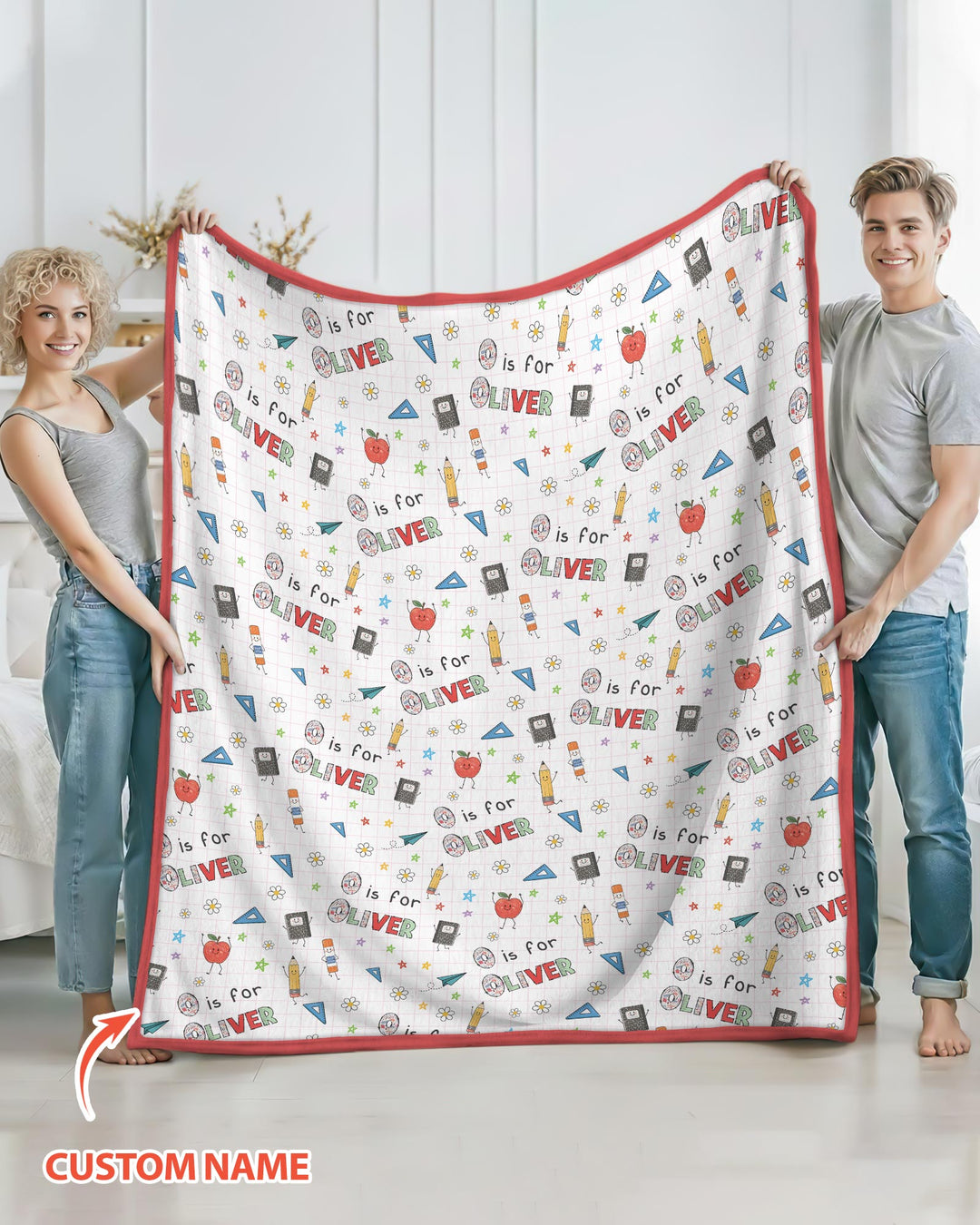Personalized Back To School Bamboo Blanket