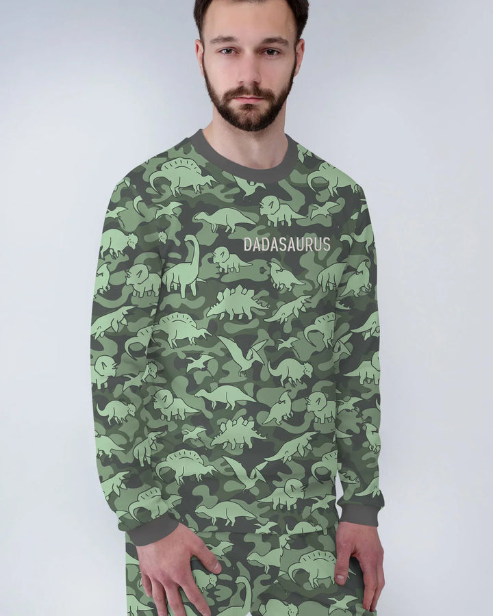 Embroidered Matching With Dadasaurus Bamboo Men's Pajama Set