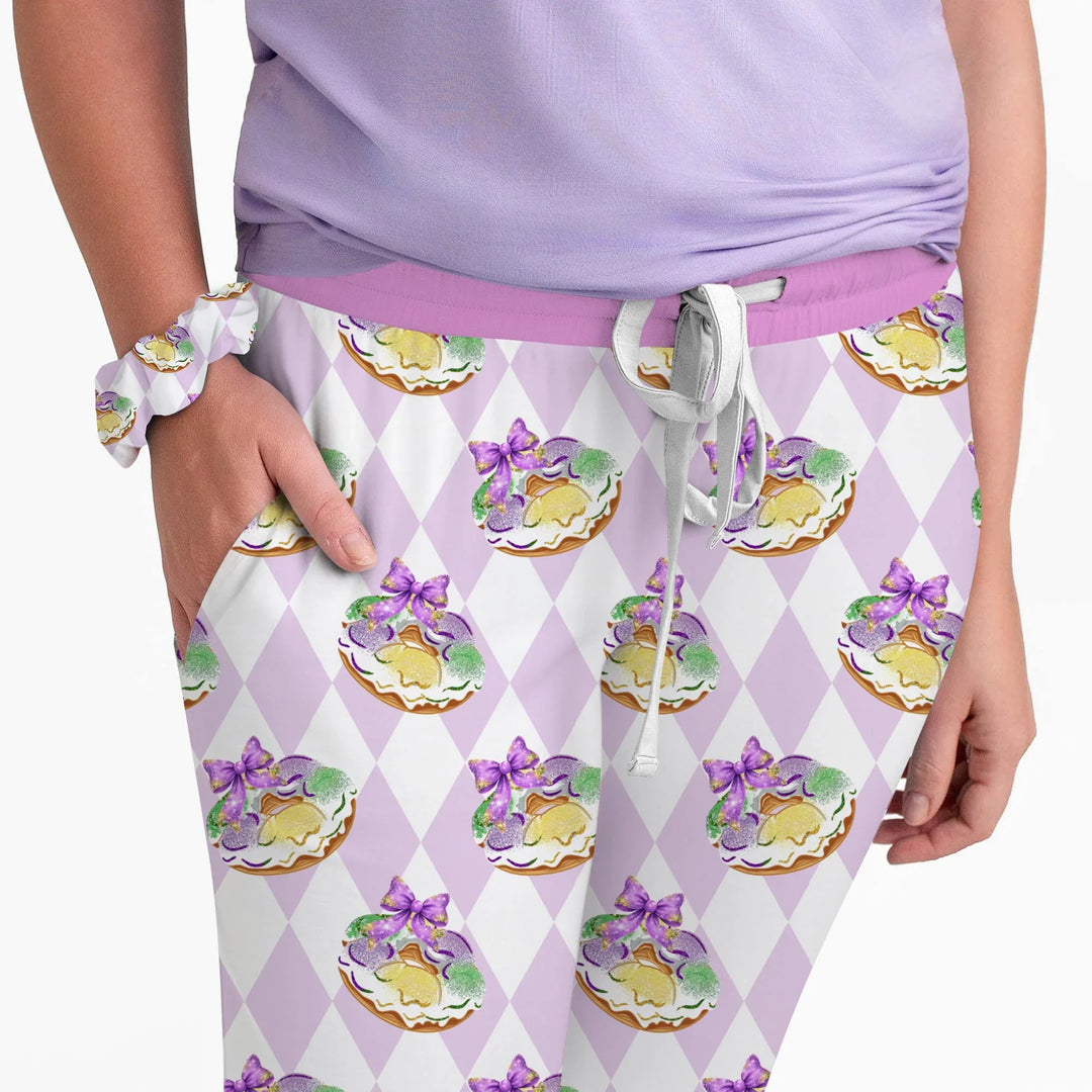 Mardi Gras Donut Bambus Damen Pyjama-Set