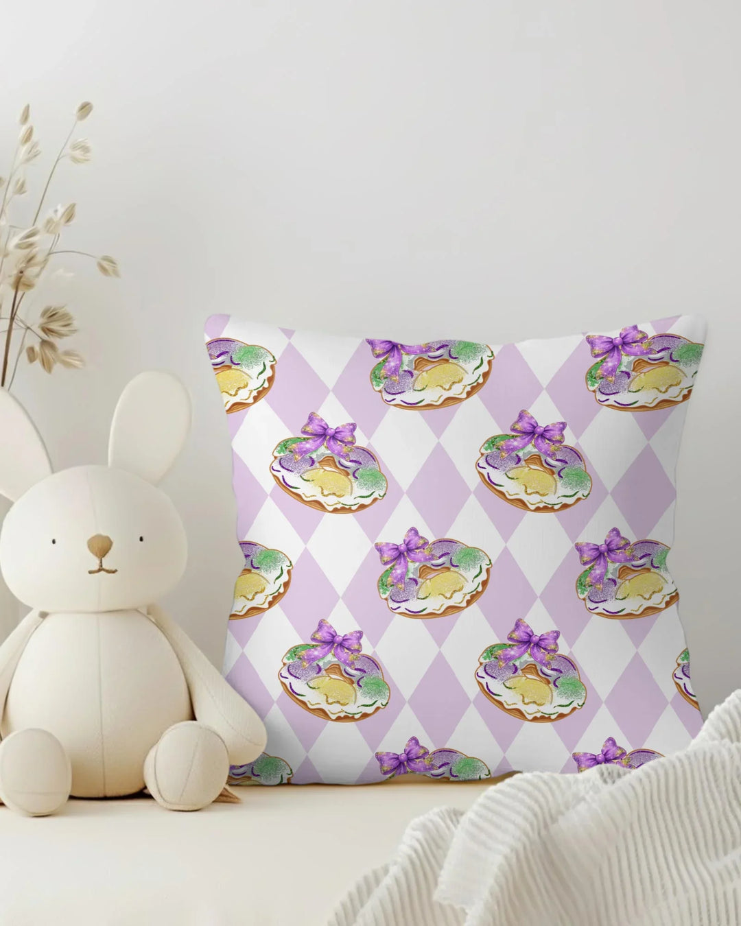 Mardi Gras Donut Bamboo Pillow Case