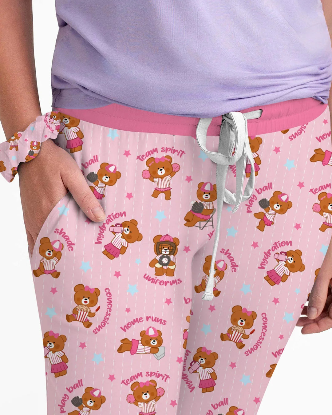 Geboren, um Baseball zu spielen, Damen-Pyjama-Set aus Bambus