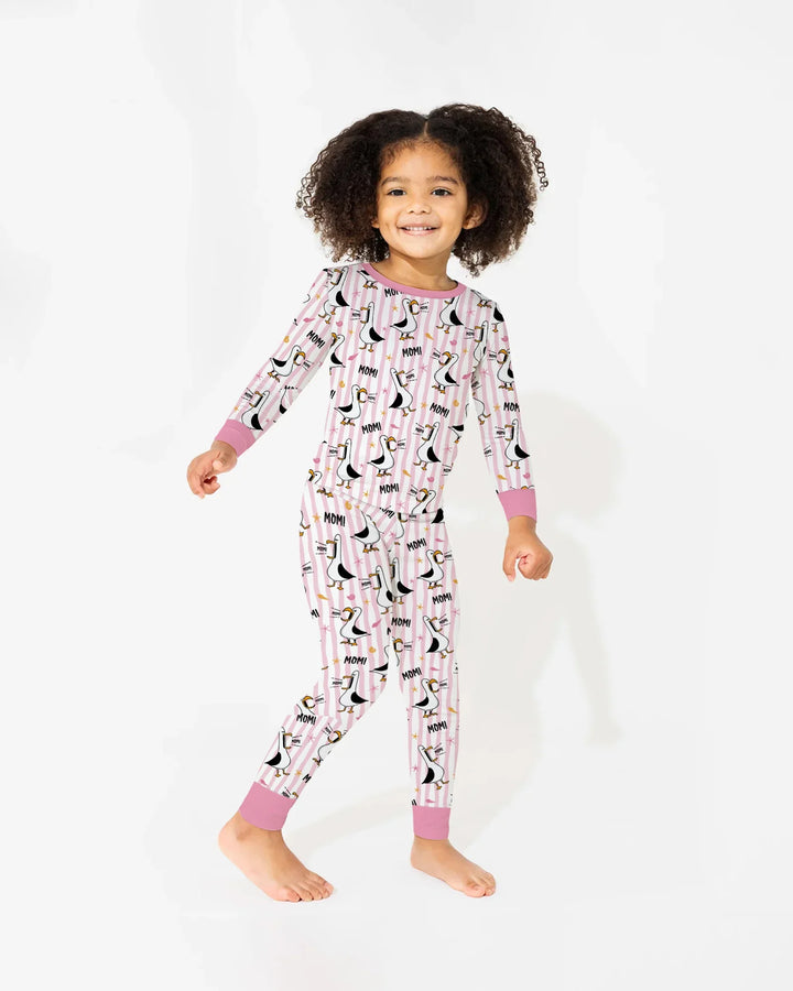 Seagull mom Mom MOM Bamboo Two Piece Long Sleeve Pajama Set