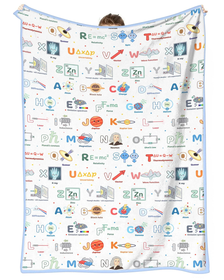 The Physics Alphabet Bamboo Blanket