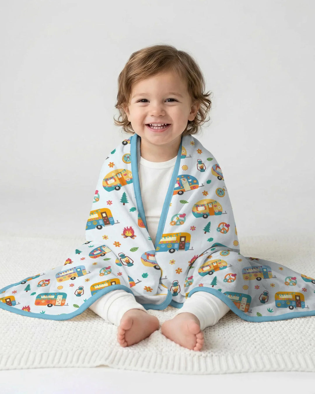 Happy Little Camper Bamboo Blanket