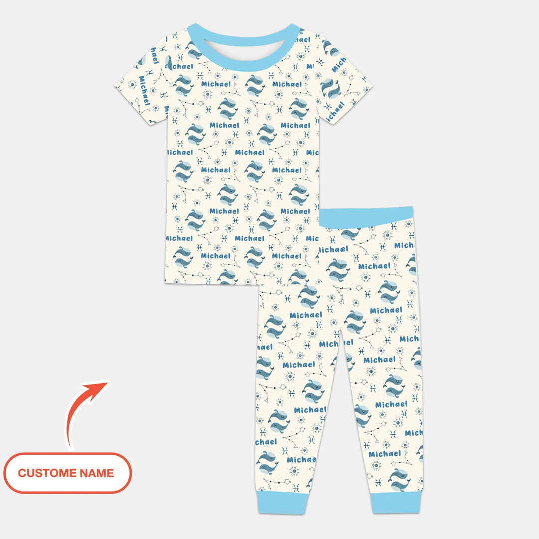 Zweiteiliges, kurzärmliges Pyjama-Set mit Marienkäfern