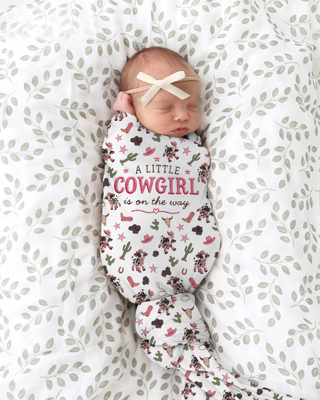Little Cutie Cow swaddle blanket
