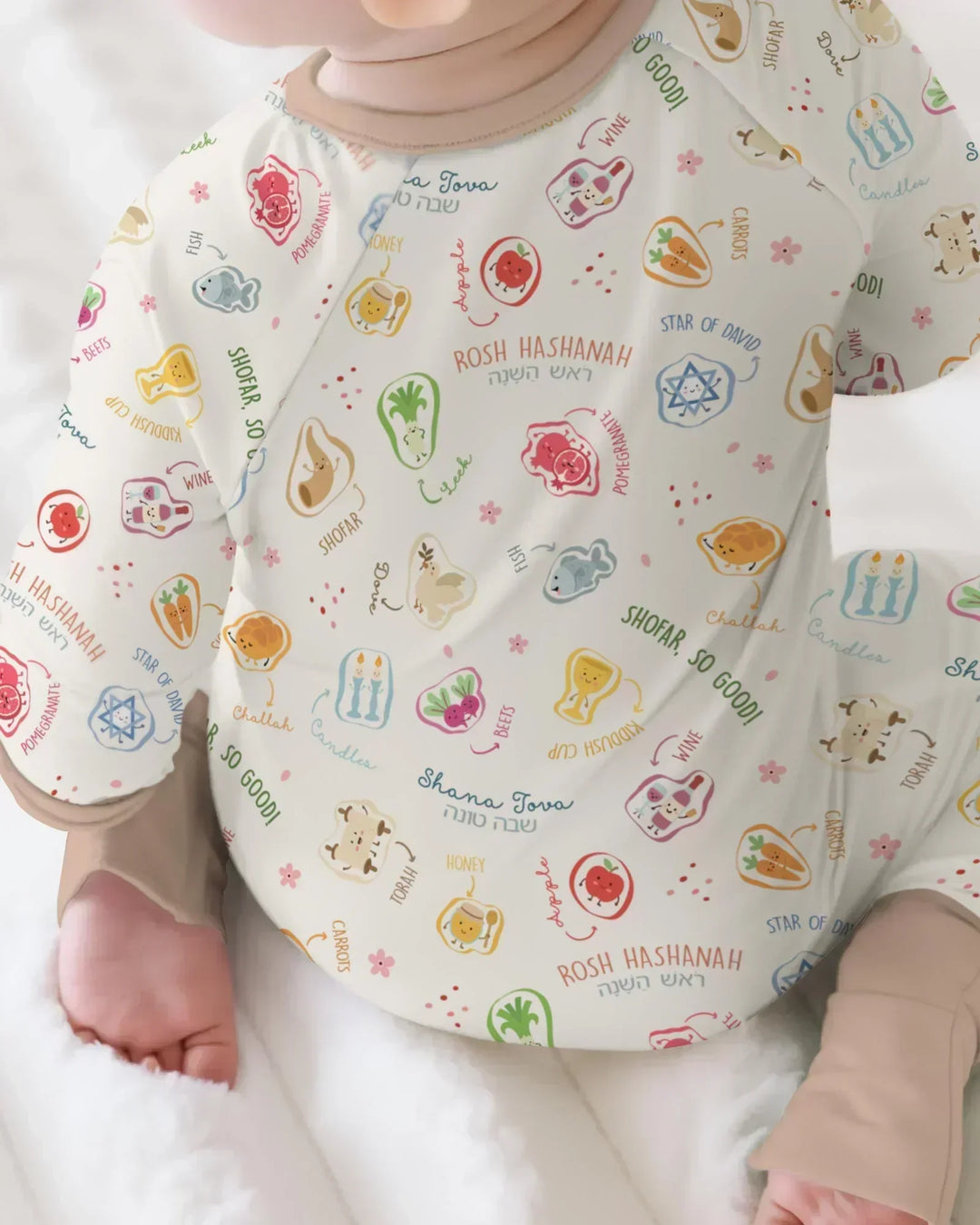 Gerippte Babykleidung mit individuellem Foto - Weich &amp; Skizzenhaft