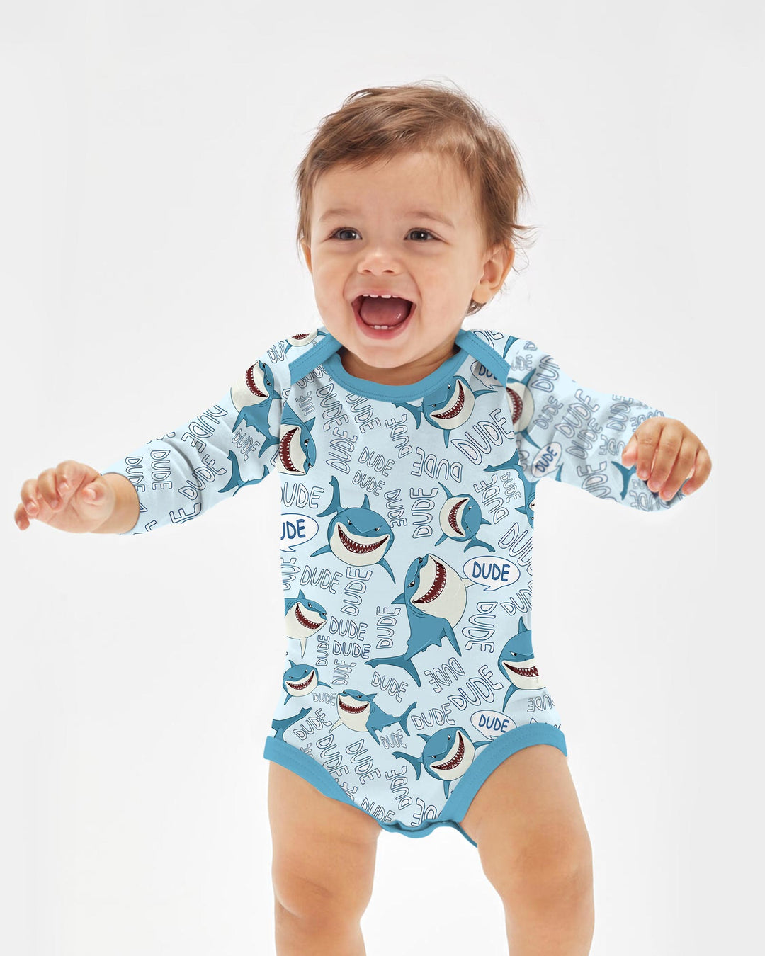 Dude Shark Bamboo Bodysuit