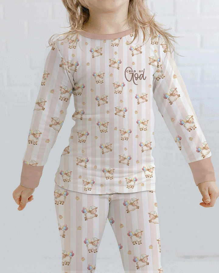 Zweiteiliges Langarm-Pyjama-Set mit Sommerfrüchten
