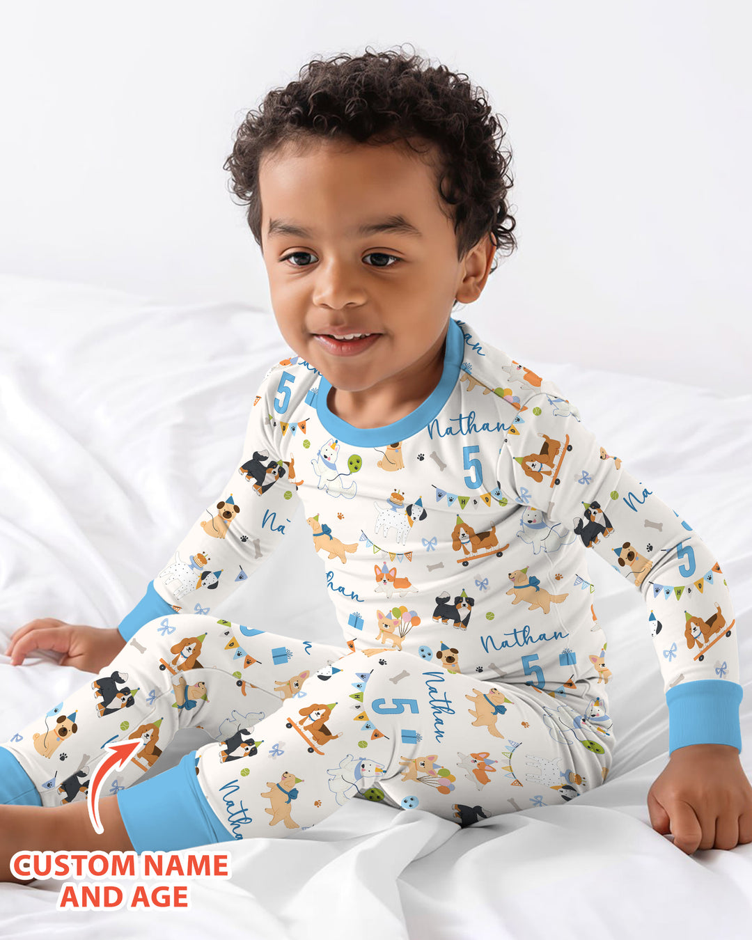 Zweiteiliges Langarm-Pyjama-Set mit Sommerfrüchten
