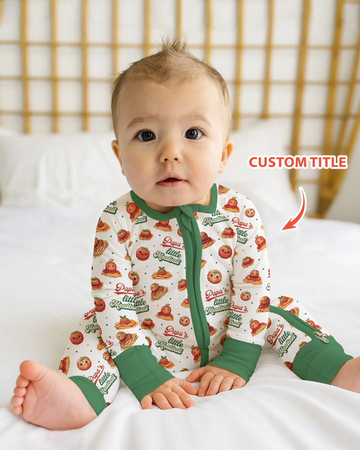 Custom Name Little Meatball Bamboo Convertible Zippy