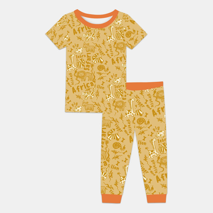 Zweiteiliges, kurzärmliges Pyjama-Set mit Marienkäfern