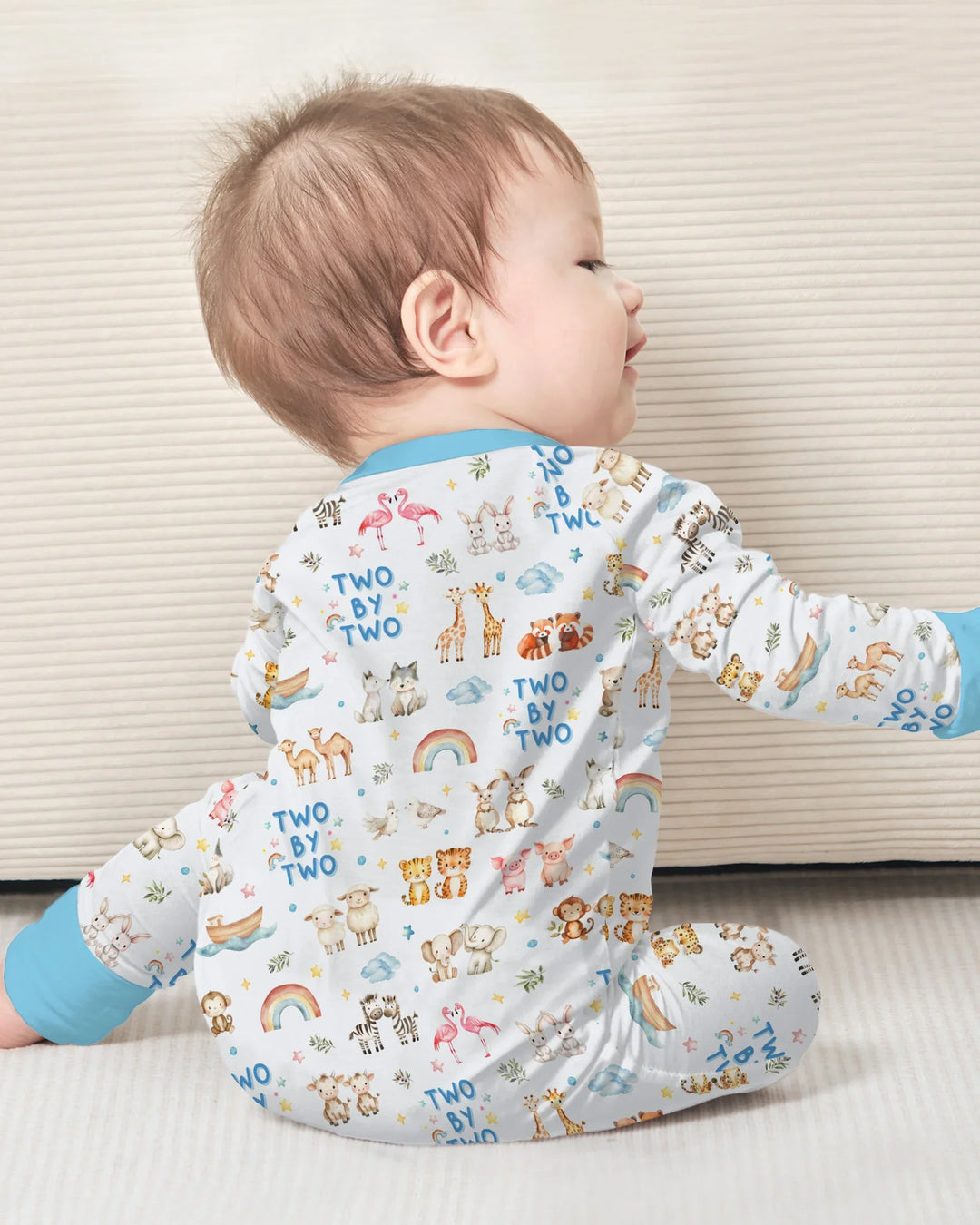 Gerippte Babykleidung mit individuellem Foto - Weich &amp; Skizzenhaft