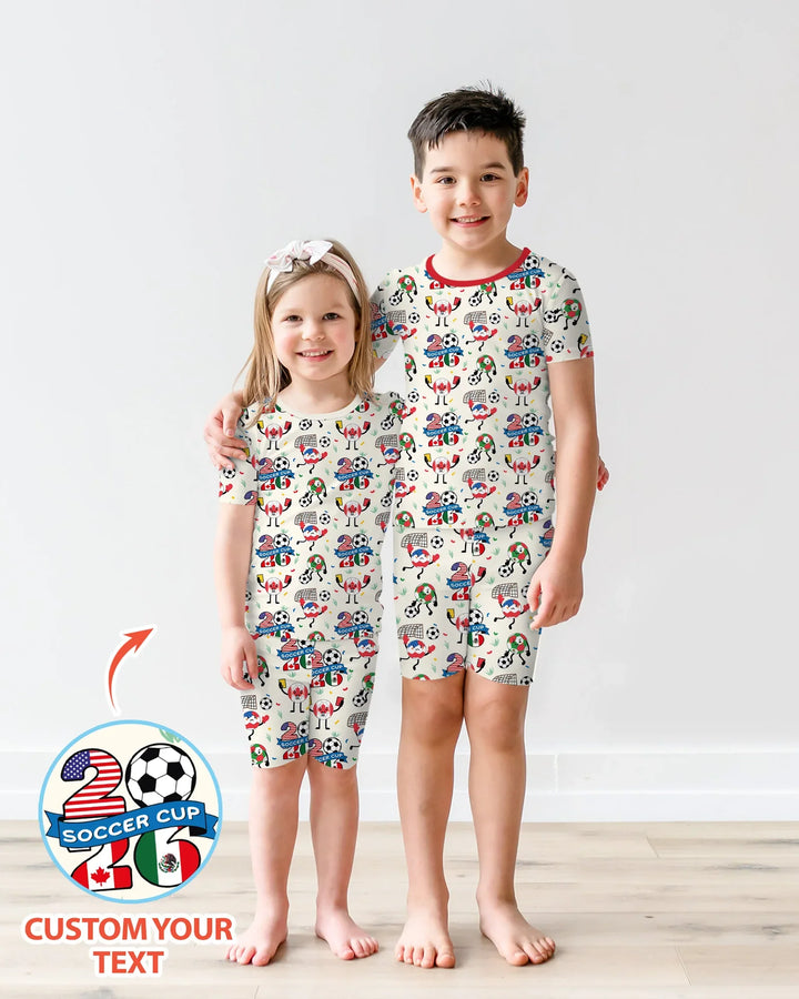Schlafanzug-Set zweiteilig, kurze Ärmel, kurze Hose, Bambus
