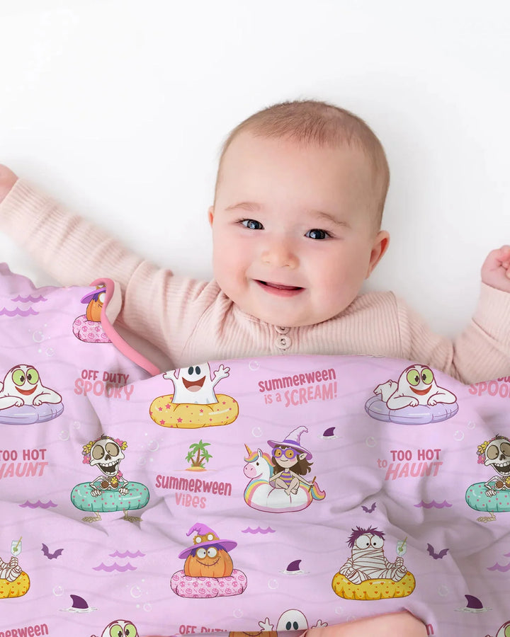 Summerween Cartoon Bamboo Blanket