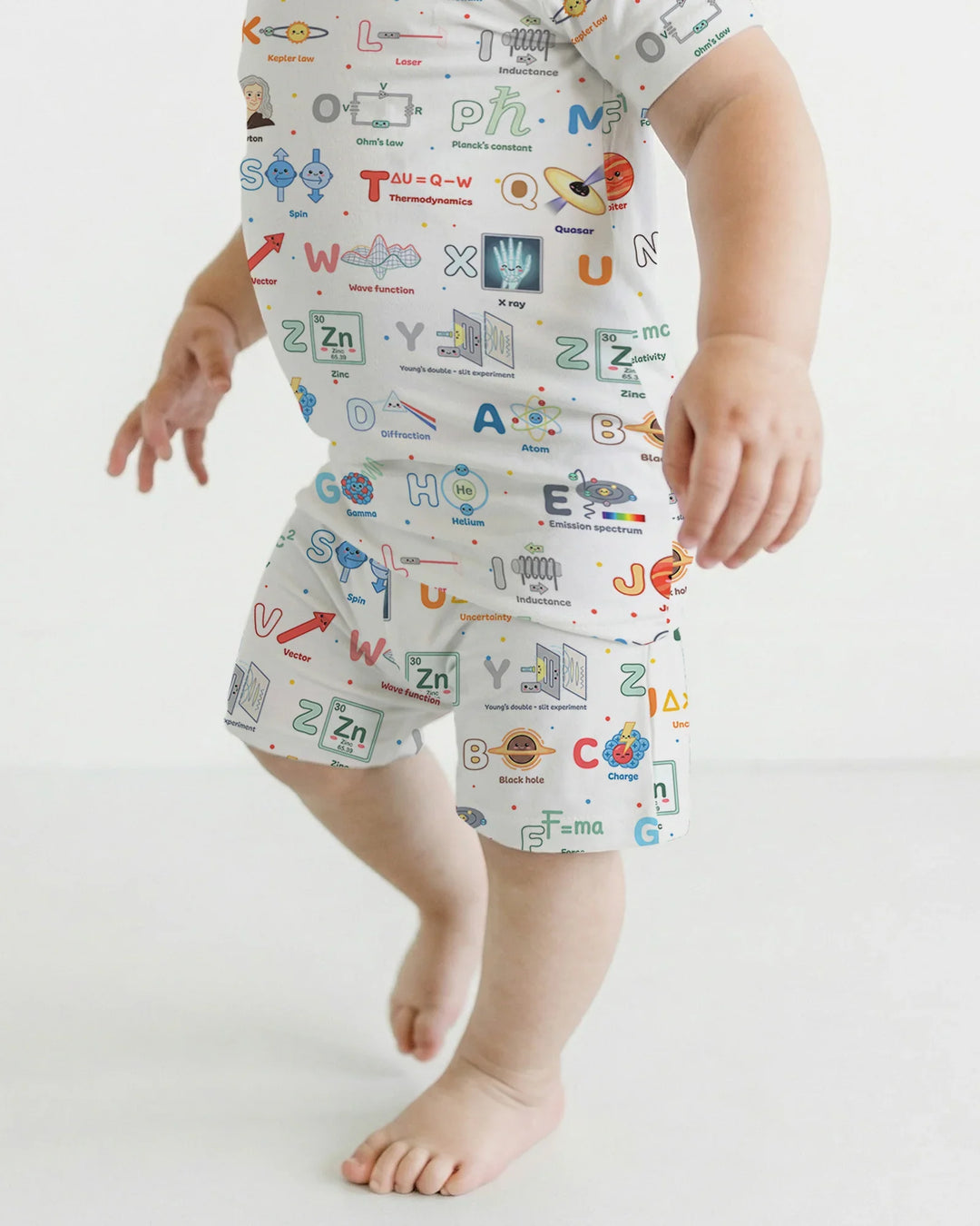Schlafanzug-Set zweiteilig, kurze Ärmel, kurze Hose, Bambus