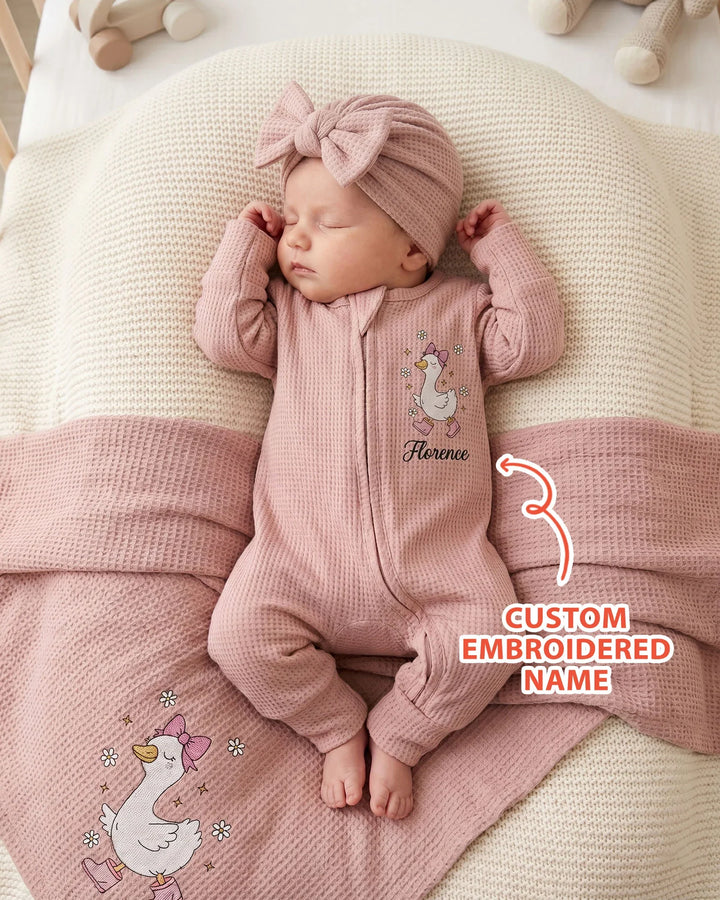 Gerippte Babykleidung mit individuellem Foto - Weich &amp; Skizzenhaft