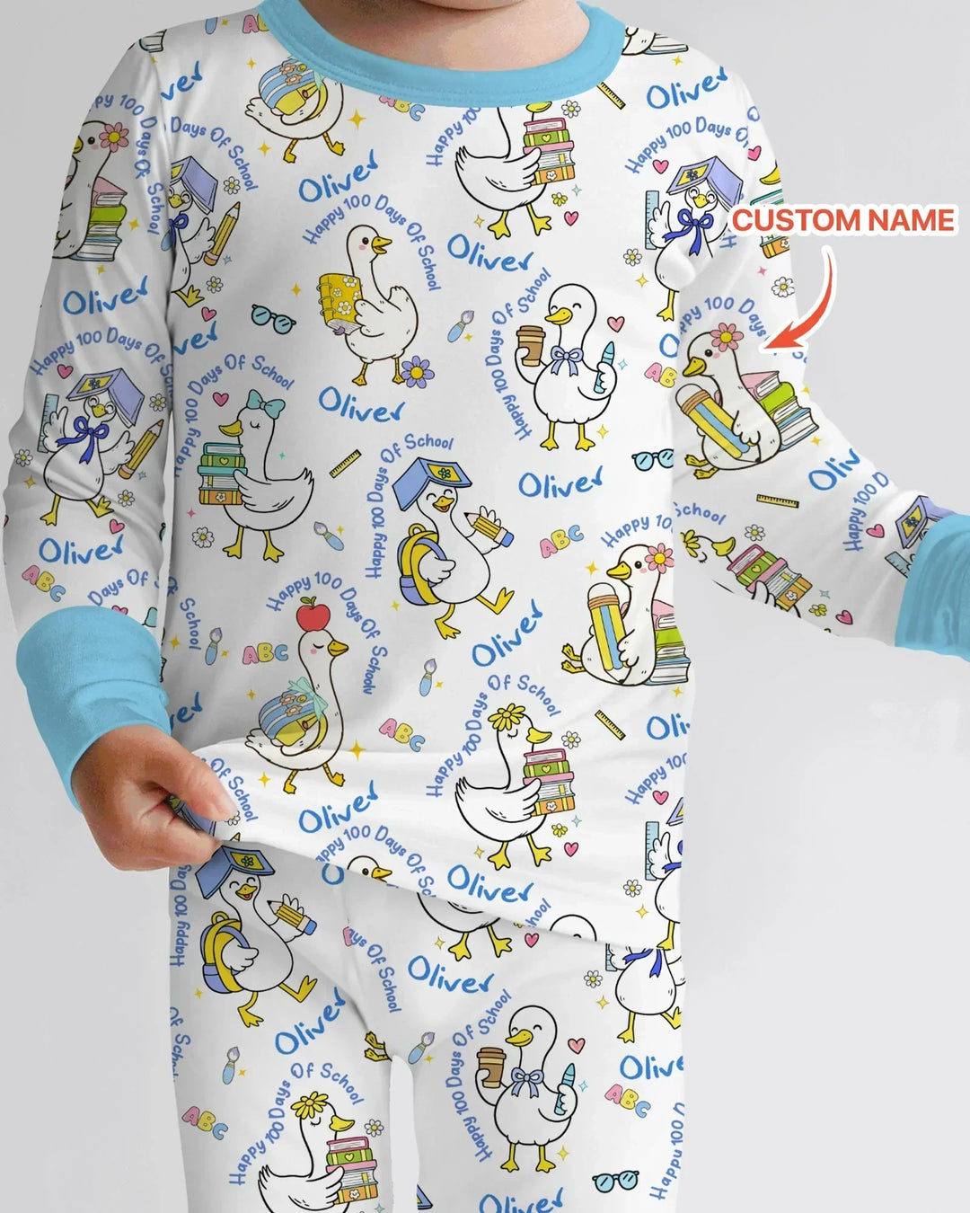 Zweiteiliges Langarm-Pyjama-Set mit Sommerfrüchten