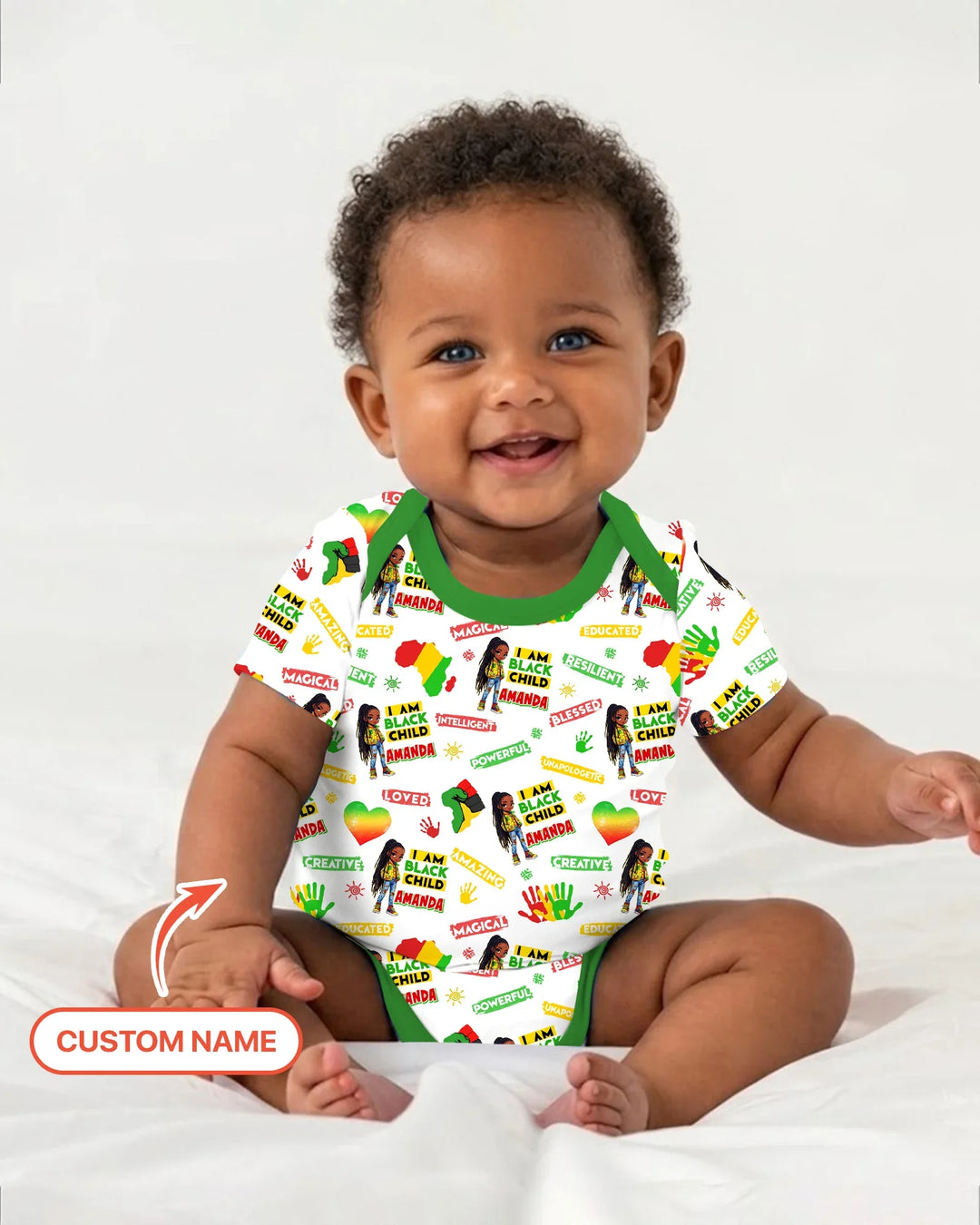 Custom Name I Am Black Child Magical Bamboo Bodysuit
