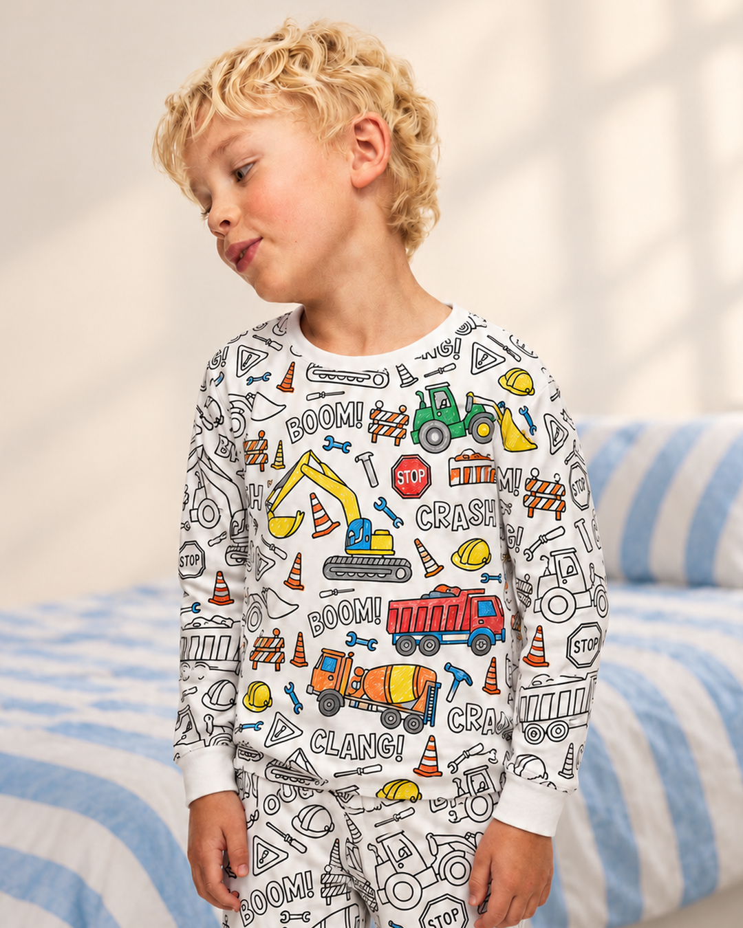 All Colorable Bamboo Two Piece Long Sleeve Pajama Set