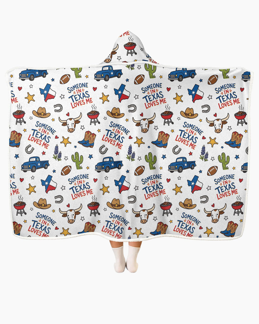 Someone in Texas Loves Me Bamboo Wearable Hooded Blanket
