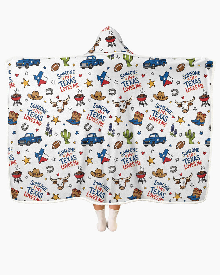 Someone in Texas Loves Me Bamboo Wearable Hooded Blanket