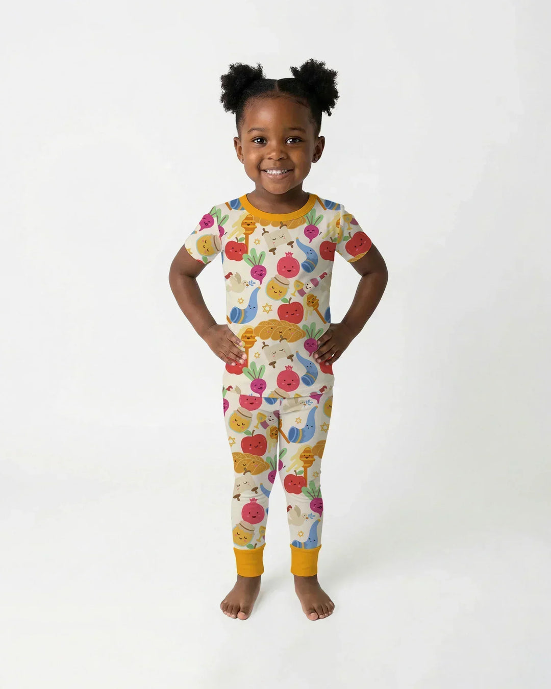 Zweiteiliges, kurzärmliges Pyjama-Set mit Marienkäfern