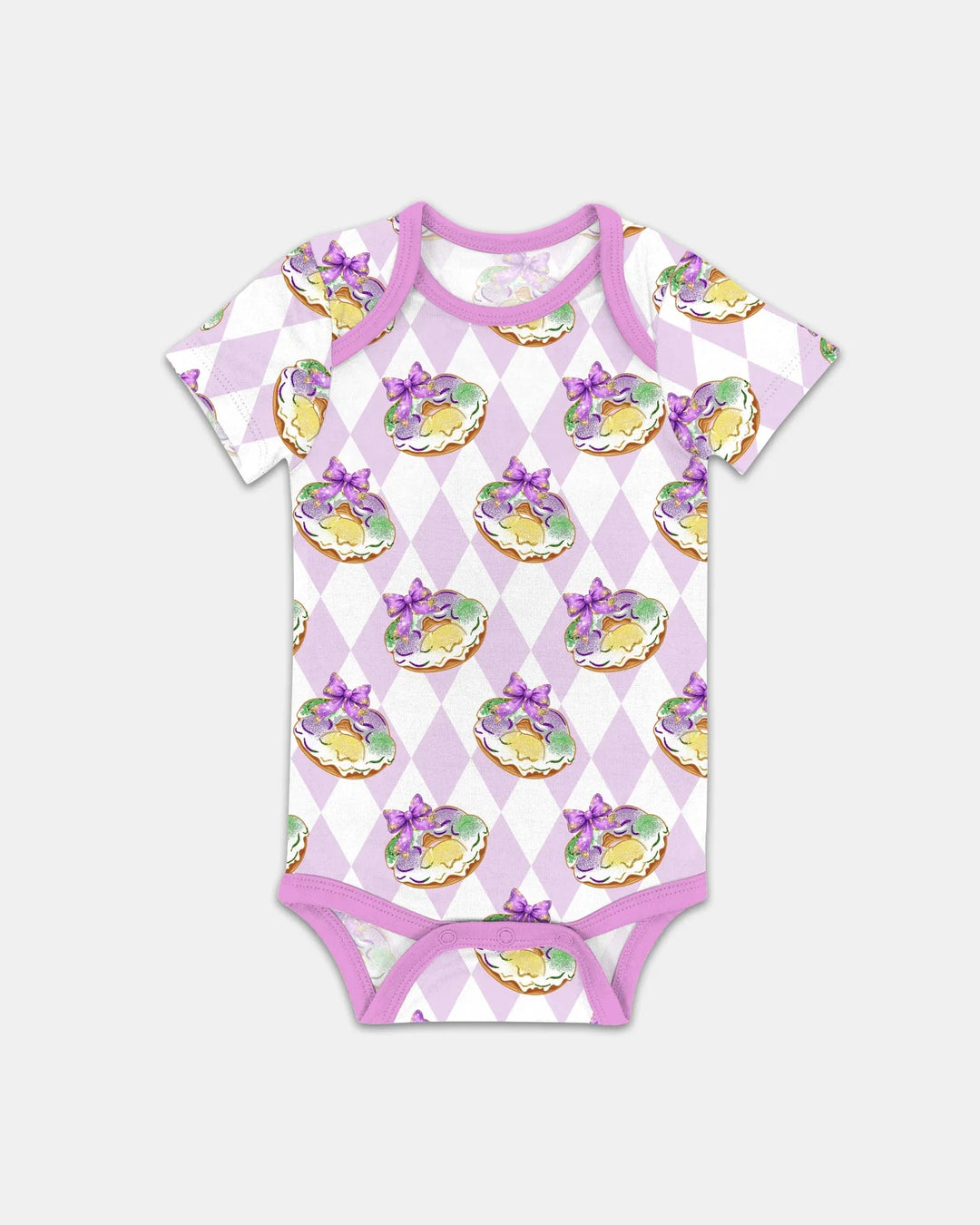 Mardi Gras Donut Bamboo Bodysuit