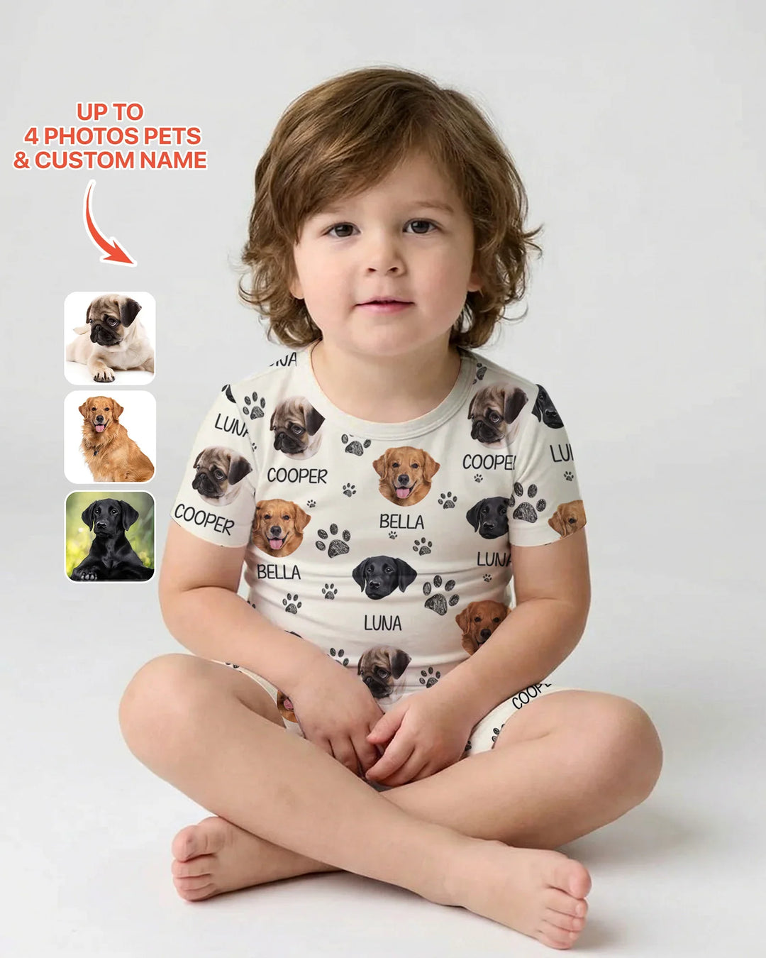 Zweiteiliges Pyjama-Set mit kurzen Ärmeln und Shorts im Sommer-Design