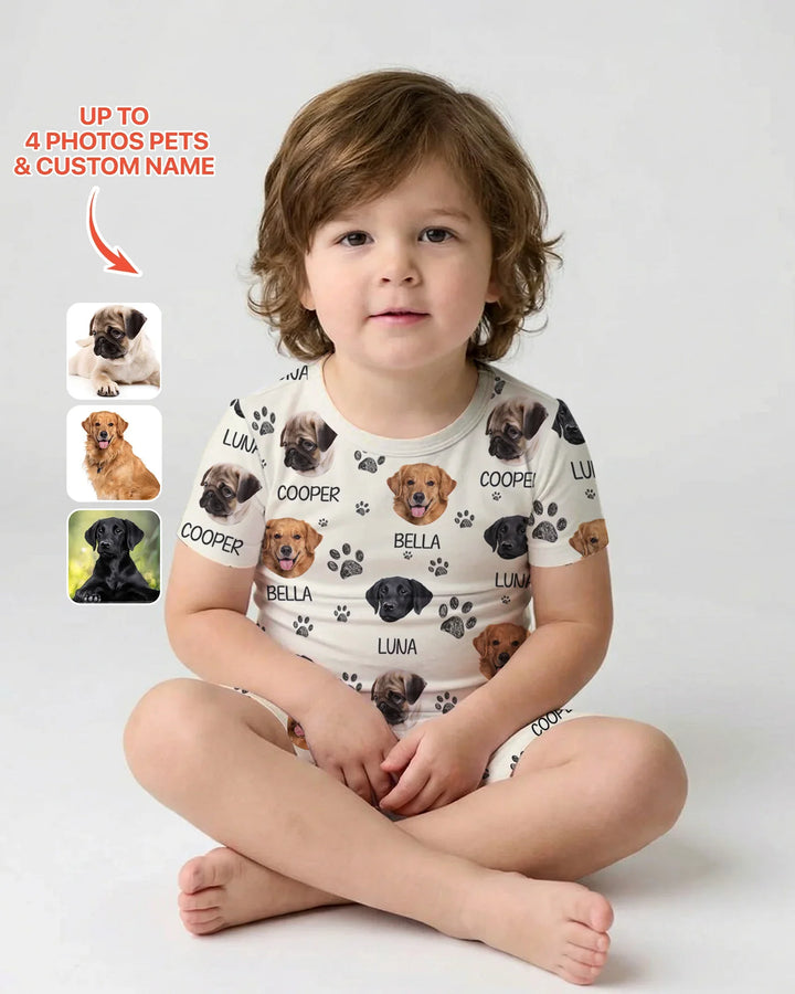 Zweiteiliges Pyjama-Set mit kurzen Ärmeln und Shorts im Sommer-Design