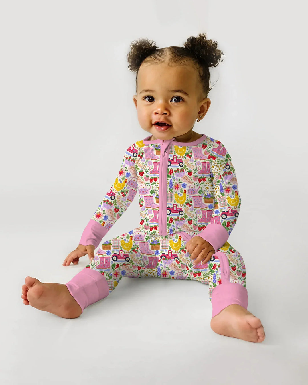 Farm Life Mommy & Me Matching Bamboo Convertible Zippy