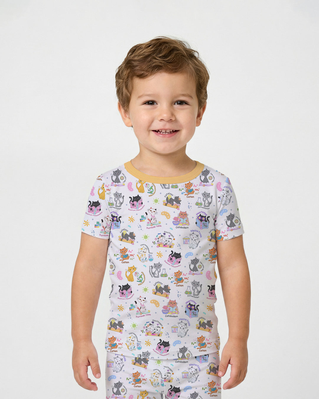 Zweiteiliges, kurzärmliges Pyjama-Set mit Marienkäfern