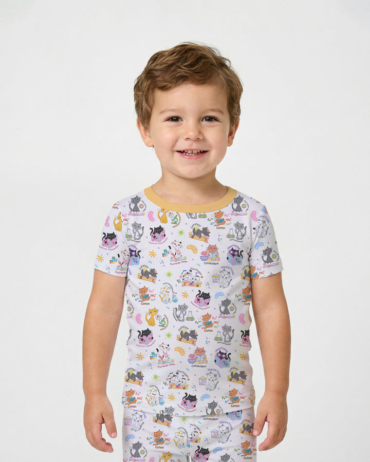 Zweiteiliges, kurzärmliges Pyjama-Set mit Marienkäfern