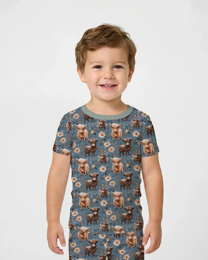 Zweiteiliges, kurzärmliges Pyjama-Set mit Marienkäfern