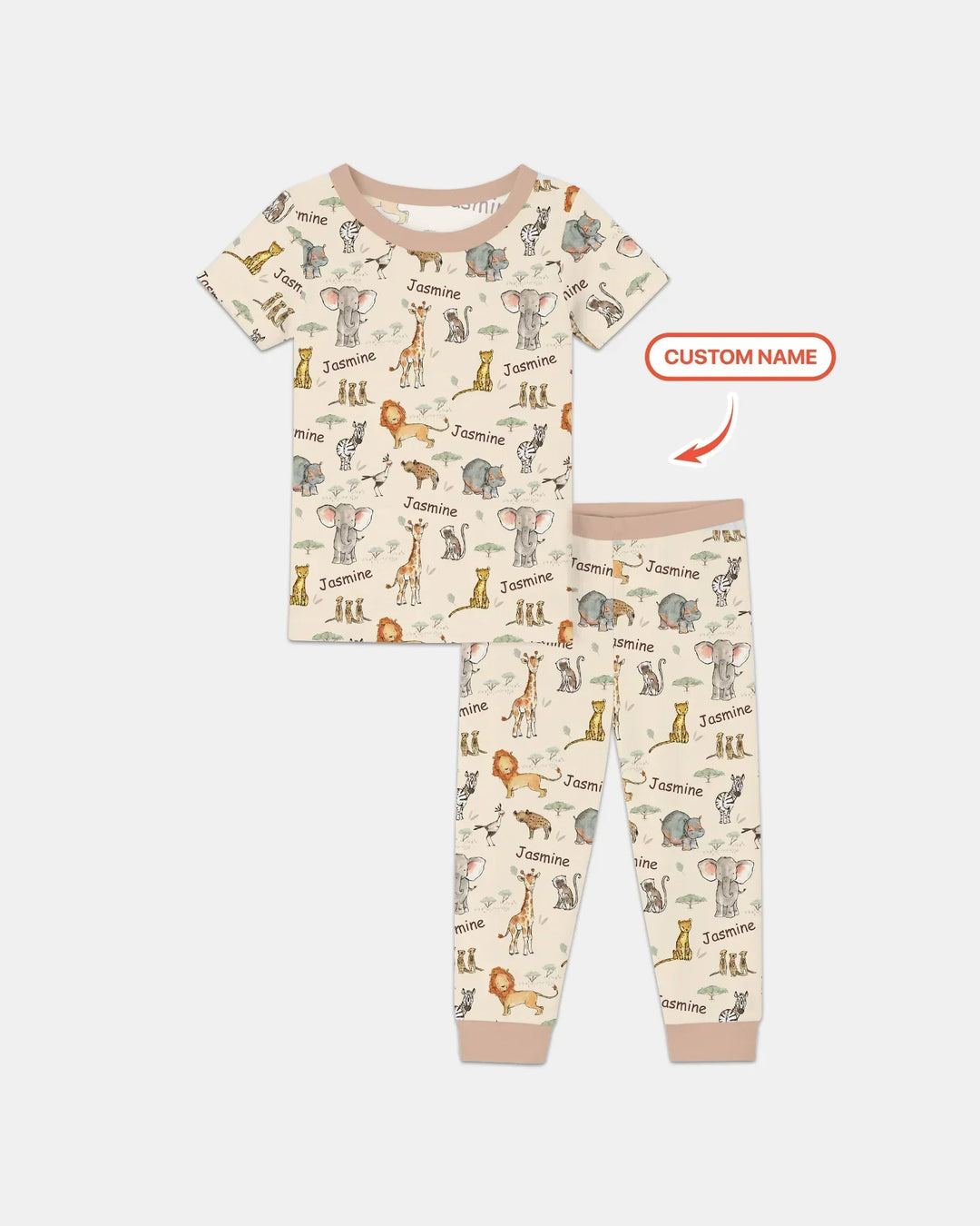 Zweiteiliges, kurzärmliges Pyjama-Set mit Marienkäfern